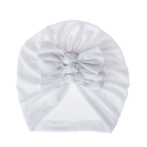 Soft knitted fabric pleated bow Baby Hat