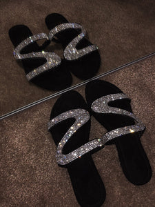 Rhinestone Slippers, Sandals