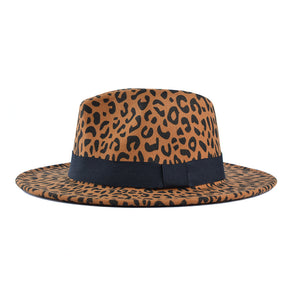 Leopard pattern wool Hat