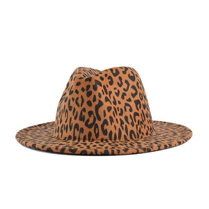 Leopard pattern wool Hat