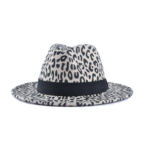 Leopard pattern wool Hat