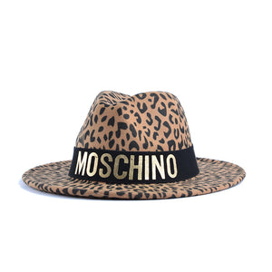 Leopard pattern wool Hat