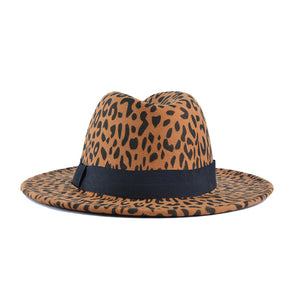 Leopard pattern wool Hat