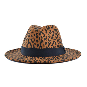 Leopard pattern wool Hat