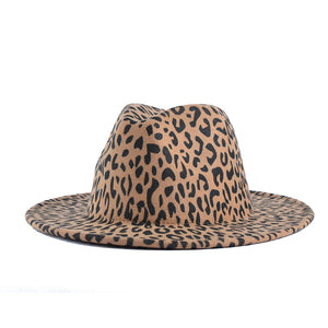 Leopard pattern wool Hat