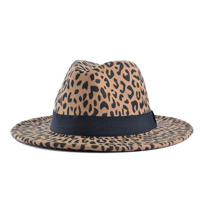 Leopard pattern wool Hat