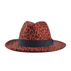 Leopard pattern wool Hat