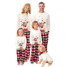 Load image into Gallery viewer, Christmas elk print parent-child long sleeve Pajamas
