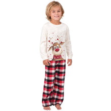 Load image into Gallery viewer, Christmas elk print parent-child long sleeve Pajamas
