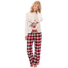 Load image into Gallery viewer, Christmas elk print parent-child long sleeve Pajamas
