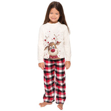 Load image into Gallery viewer, Christmas elk print parent-child long sleeve Pajamas
