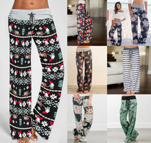 Load image into Gallery viewer, Lace-up casual Trousers, loose lace-up camouflage printed Pants
