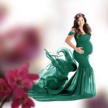 Load image into Gallery viewer, Silky cotton maternity fluttering sleeves Dress
