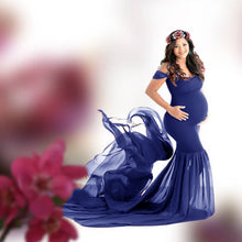 Load image into Gallery viewer, Silky cotton maternity fluttering sleeves Dress
