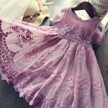 Load image into Gallery viewer, Short sleeve lace princess Dress
