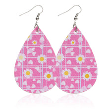 Load image into Gallery viewer, Sunflower chrysanthemum flower leather Earrings
