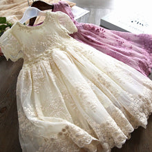 Load image into Gallery viewer, Short sleeve lace princess Dress
