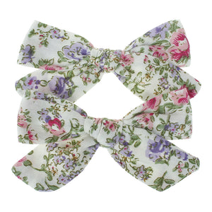 Children's floral printed cotton hair Clip