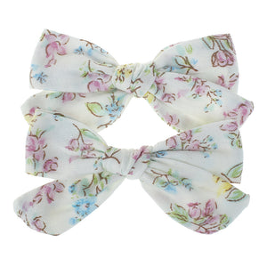 Children's floral printed cotton hair Clip