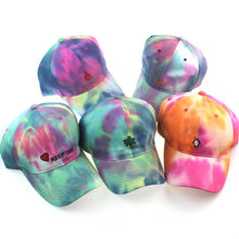 Load image into Gallery viewer, Colorful cotton tie-dye washed embroidery Baseball Cap
