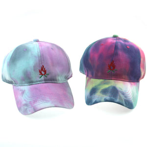 Colorful cotton tie-dye washed embroidery Baseball Cap