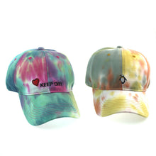 Load image into Gallery viewer, Colorful cotton tie-dye washed embroidery Baseball Cap
