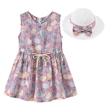 Load image into Gallery viewer, Princess Sweet Dress , With Sun Hat
