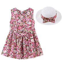 Load image into Gallery viewer, Princess Sweet Dress , With Sun Hat
