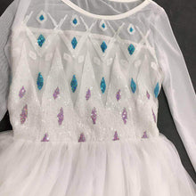 Load image into Gallery viewer, Frozen 2 Princess Elsa Dress, Sequined White Halloween Elsa Dress
