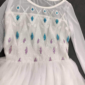 Frozen 2 Princess Elsa Dress, Sequined White Halloween Elsa Dress