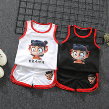 Load image into Gallery viewer, Children&#39;s basketball uniform, children&#39;s summer casual sports short-sleeved shorts suit
