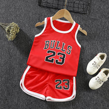 Load image into Gallery viewer, Children&#39;s basketball uniform, children&#39;s summer casual sports short-sleeved shorts suit
