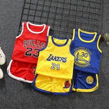 Load image into Gallery viewer, Children&#39;s basketball uniform, children&#39;s summer casual sports short-sleeved shorts suit
