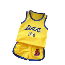 Load image into Gallery viewer, Children&#39;s basketball uniform, children&#39;s summer casual sports short-sleeved shorts suit
