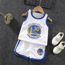 Load image into Gallery viewer, Children&#39;s basketball uniform, children&#39;s summer casual sports short-sleeved shorts suit
