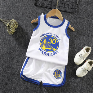 Children's basketball uniform, children's summer casual sports short-sleeved shorts suit