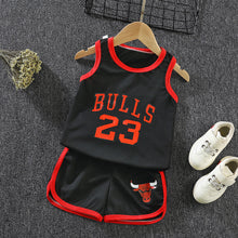 Load image into Gallery viewer, Children&#39;s basketball uniform, children&#39;s summer casual sports short-sleeved shorts suit
