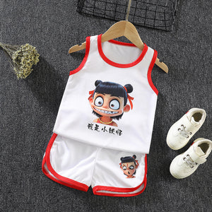 Children's basketball uniform, children's summer casual sports short-sleeved shorts suit