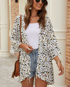 Sunscreen chiffon shirt, beach smock kimono