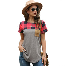 Load image into Gallery viewer, Round neck stitching T-shirt
