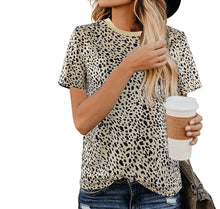 Load image into Gallery viewer, Leopard print women&#39;s T-shirt
