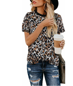 Leopard print women's T-shirt