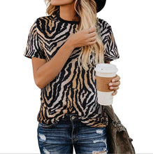 Load image into Gallery viewer, Leopard print women&#39;s T-shirt
