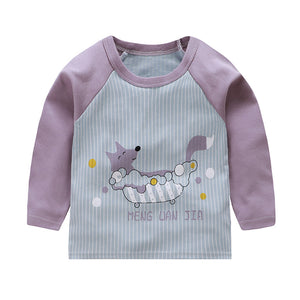 Children's cotton long sleeve T-shirt