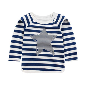 Children's cotton long sleeve T-shirt