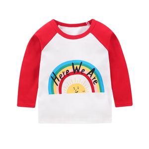 Children's cotton long sleeve T-shirt