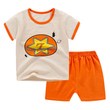 Load image into Gallery viewer, New children&#39;s T-shirt Shorts Suit
