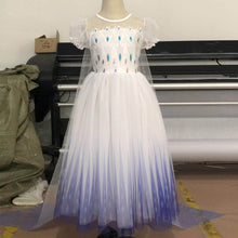 Load image into Gallery viewer, Frozen 2 Princess Elsa Dress, Sequined White Halloween Elsa Dress
