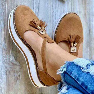 Women's flat Sandals, fashion tassel casual Sandals