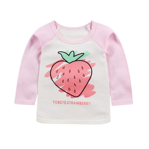 Children's cotton long sleeve T-shirt